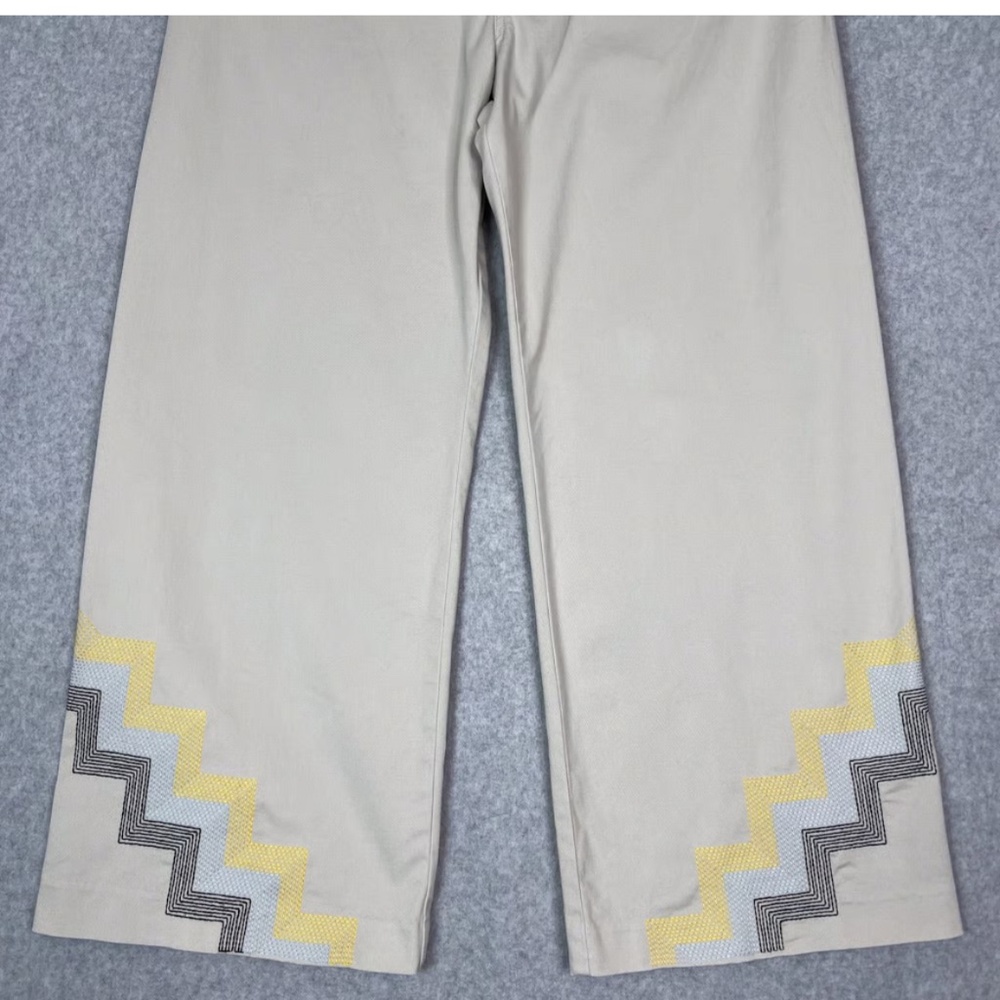 MAEVE BY ANTHROPOLOGIE HALLEE EMBROIDERED WIDE LEG PANTS SZ 10 - NWT - Picture 8 of 12